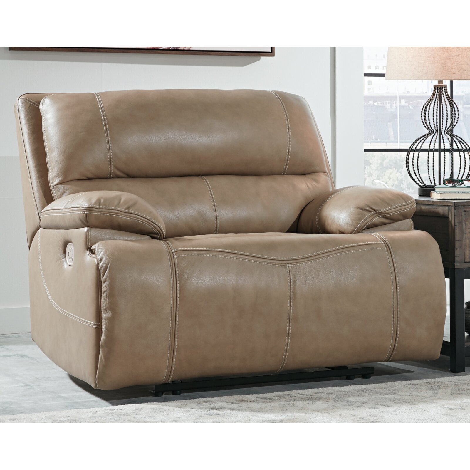 Ophelia & Co. Alvey Leather Recliner & Reviews